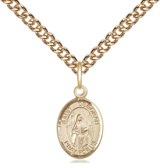 14kt Gold Saint Deborah Medal Engraved Catholic Saint Jewelry