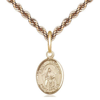14kt Gold Saint Deborah Medal Engraved Catholic Saint Jewelry