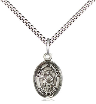 Pewter Saint Deborah Medal Religious and Catholic Jewelry Engraved Catholic Saint Jewelry
