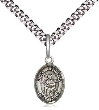 Pewter Saint Deborah Medal Religious and Catholic Jewelry Engraved Catholic Saint Jewelry
