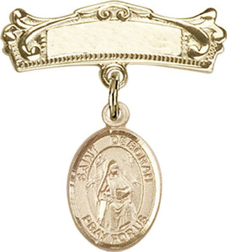 14kt Gold Filled Badge Pin St. Deborah Baby Badge - Engravable
