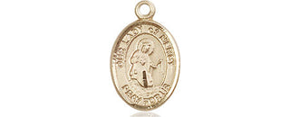 14kt Gold Our Lady of Mercy Medal Engraved Catholic Saint Jewelry