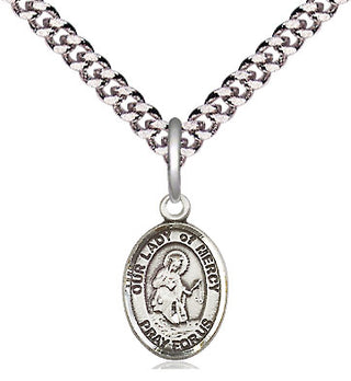 Pewter Our Lady of Mercy Medal Religious and Catholic Jewelry Engraved Catholic Saint Jewelry