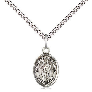 Pewter Saint Peter Nolasco Medal Religious and Catholic Jewelry Engraved Catholic Saint Jewelry