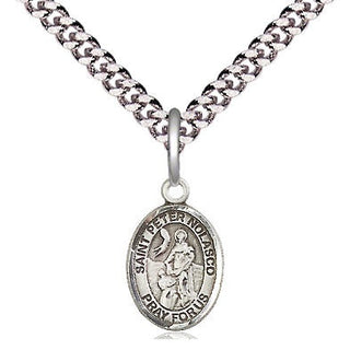 Pewter Saint Peter Nolasco Medal Religious and Catholic Jewelry Engraved Catholic Saint Jewelry