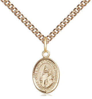 14kt Gold Our Lady of Consolation Medal Engraved Catholic Saint Jewelry