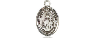 Pewter Our Lady of Consolation Medal Engraved Catholic Saint Jewelry