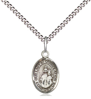 Pewter Our Lady of Consolation Medal Religious and Catholic Jewelry Engraved Catholic Saint Jewelry