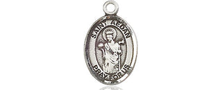 Pewter Saint Aedan of Ferns Medal Engraved Catholic Saint Jewelry