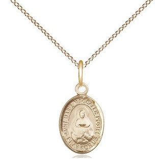14kt Gold Marie Magdalen Postel Medal Engraved Catholic Saint Jewelry