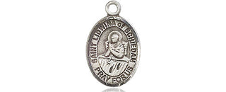 Pewter Saint Lidwina of Schiedam Medal Engraved Catholic Saint Jewelry