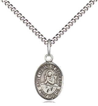 Pewter Saint Lidwina of Schiedam Medal Religious and Catholic Jewelry Engraved Catholic Saint Jewelry