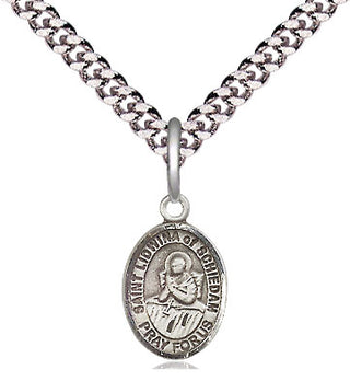 Pewter Saint Lidwina of Schiedam Medal Religious and Catholic Jewelry Engraved Catholic Saint Jewelry