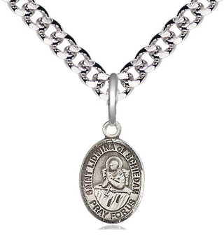 Pewter Saint Lidwina of Schiedam Medal Religious and Catholic Jewelry Engraved Catholic Saint Jewelry