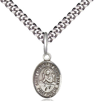 Pewter Saint Lidwina of Schiedam Medal Religious and Catholic Jewelry Engraved Catholic Saint Jewelry