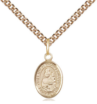 14kt Gold Our Lady of Prompt Succor Medal Engraved Catholic Saint Jewelry