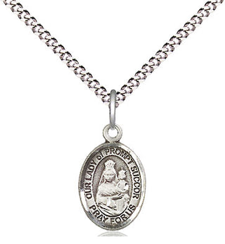 Pewter Our Lady of Prompt Succor Medal Religious and Catholic Jewelry Engraved Catholic Saint Jewelry
