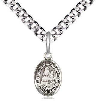 Pewter Our Lady of Prompt Succor Medal Religious and Catholic Jewelry Engraved Catholic Saint Jewelry