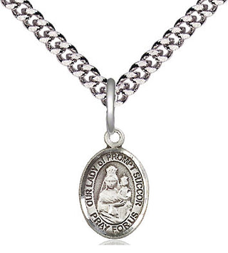 Pewter Our Lady of Prompt Succor Medal Religious and Catholic Jewelry Engraved Catholic Saint Jewelry