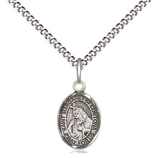 Pewter Saint Margaret of Cortona Medal Religious and Catholic Jewelry Engraved Catholic Saint Jewelry