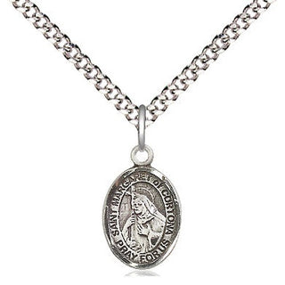 Pewter Saint Margaret of Cortona Medal Religious and Catholic Jewelry Engraved Catholic Saint Jewelry