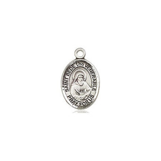 Pewter Saint Bede the Venerable Medal Engraved Catholic Saint Jewelry