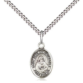 Pewter Saint Bede the Venerable Medal Religious and Catholic Jewelry Engraved Catholic Saint Jewelry