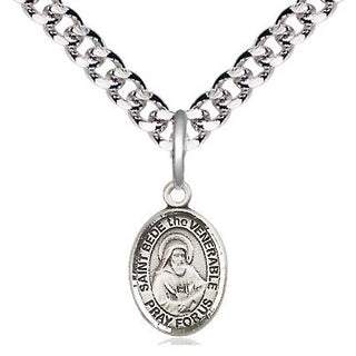 Pewter Saint Bede the Venerable Medal Religious and Catholic Jewelry Engraved Catholic Saint Jewelry