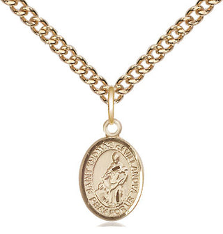 14kt Gold Saint Thomas of Villanova Medal Engraved Catholic Saint Jewelry