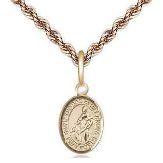 14kt Gold Saint Thomas of Villanova Medal Engraved Catholic Saint Jewelry
