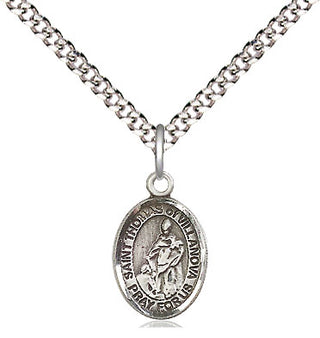Pewter Saint Thomas of Villanova Medal Religious and Catholic Jewelry Engraved Catholic Saint Jewelry