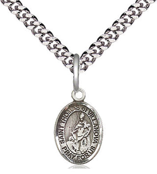 Pewter Saint Thomas of Villanova Medal Religious and Catholic Jewelry Engraved Catholic Saint Jewelry