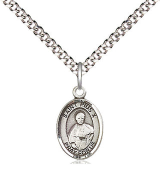 Pewter Saint Pius X Medal Religious and Catholic Jewelry Engraved Catholic Saint Jewelry