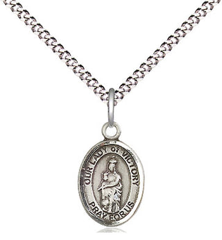 Pewter Our Lady of Victory Medal Religious and Catholic Jewelry Engraved Catholic Saint Jewelry
