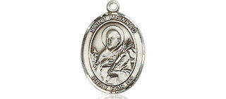 Pewter Saint Meinrad of Einsideln Medal Engraved Catholic Saint Jewelry