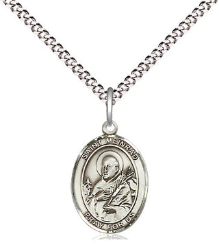 Pewter Saint Meinrad of Einsideln Medal Religious and Catholic Jewelry Engraved Catholic Saint Jewelry