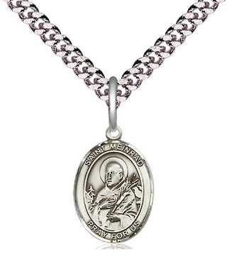 Pewter Saint Meinrad of Einsideln Medal Religious and Catholic Jewelry Engraved Catholic Saint Jewelry