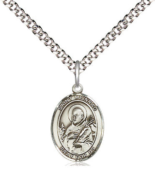 Pewter Saint Meinrad of Einsideln Medal Religious and Catholic Jewelry Engraved Catholic Saint Jewelry