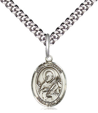 Pewter Saint Meinrad of Einsideln Medal Religious and Catholic Jewelry Engraved Catholic Saint Jewelry
