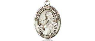 Pewter Saint Finnian of Clonard Medal Engraved Catholic Saint Jewelry
