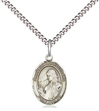 Pewter Saint Finnian of Clonard Medal Religious and Catholic Jewelry Engraved Catholic Saint Jewelry