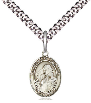 Pewter Saint Finnian of Clonard Medal Religious and Catholic Jewelry Engraved Catholic Saint Jewelry