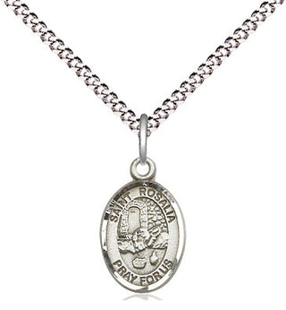 Pewter Saint Rosalia Medal Religious and Catholic Jewelry Engraved Catholic Saint Jewelry