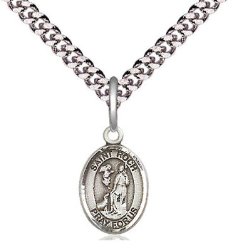 Pewter Saint Roch Medal Religious and Catholic Jewelry Engraved Catholic Saint Jewelry