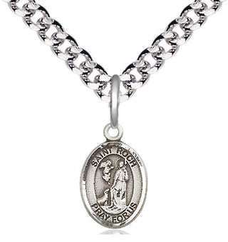 Pewter Saint Roch Medal Religious and Catholic Jewelry Engraved Catholic Saint Jewelry
