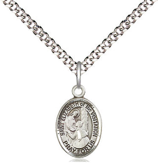 Pewter Saint Elizabeth of the Visitation Medal Religious and Catholic Jewelry Engraved Catholic Saint Jewelry