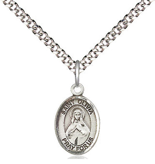 Pewter Saint Olivia Medal Religious and Catholic Jewelry Engraved Catholic Saint Jewelry