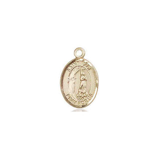 14kt Gold Saint Zoe of Rome Medal Engraved Catholic Saint Jewelry