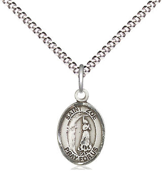 Pewter Saint Zoe of Rome Medal Religious and Catholic Jewelry Engraved Catholic Saint Jewelry