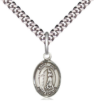 Pewter Saint Zoe of Rome Medal Religious and Catholic Jewelry Engraved Catholic Saint Jewelry